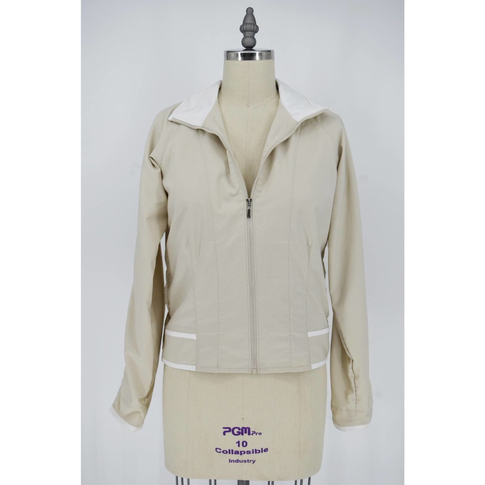 NIKE tech jacket lightweight beige & cream size MED women's